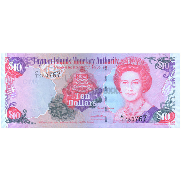 CAYMAN ISLANDS 10 DOLLARS 2005 P-35 UNC