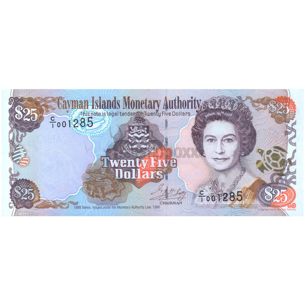 CAYMAN ISLANDS 25 DOLLARS 1998 P-24 UNC