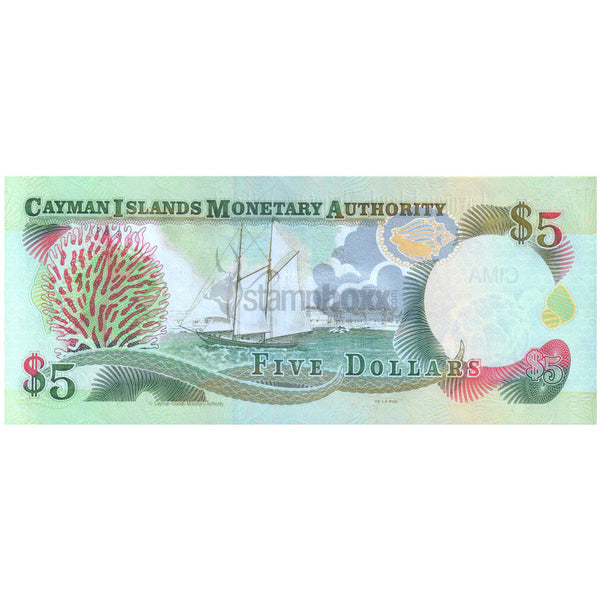 CAYMAN ISLANDS 5 DOLLARS 2001 P-27 UNC