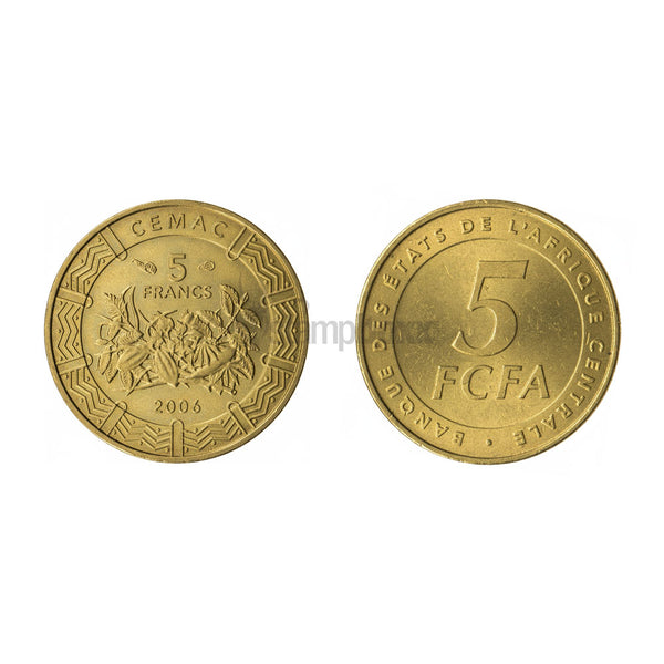 CENTRAL AFRICAN STATES 5 FRANCS CFA 2006 KM# 18 UNC