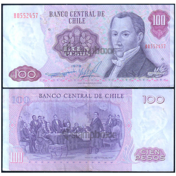 CHILE 100 PESOS 1979 P-152 USED