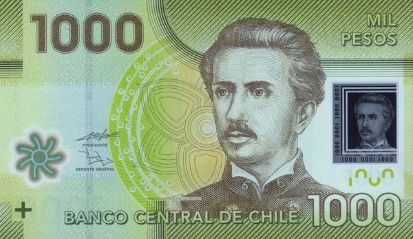 CHILE 1000 PESOS 2010 P-161a UNC POLYMER