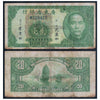CHINA 20 CENTS 1935 P-S2437 USED GRADE