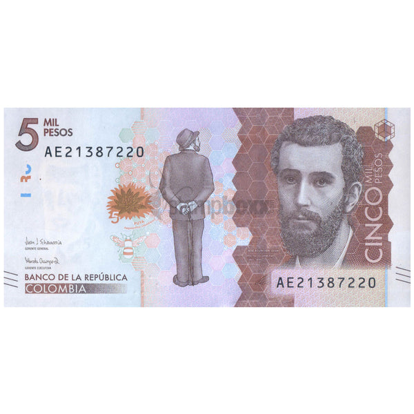 COLOMBIA 5000 PESOS 2015-2022 P-459 UNC