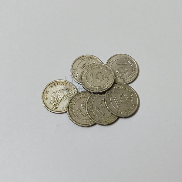 REPUBLIC OF CONGO 10 SENGI 1967 XF