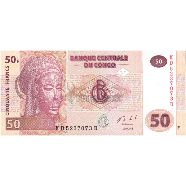CONGO DEMOCRATIC REPUBLIC 50 FRANCS 2013 P-97A UNC