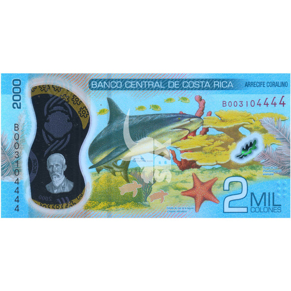 COSTA RICA 2000 COLONES 2019 P-280 UNC POLYMER