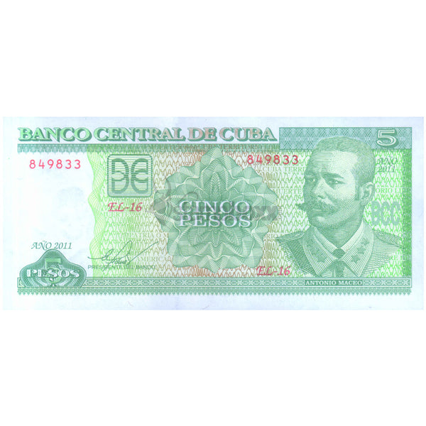 CUBA 5 PESOS 2011 P-116l UNC