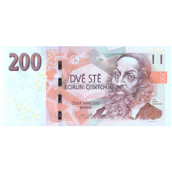 CZECHIA REP. 200 KORUN 2018 P-19 UNC
