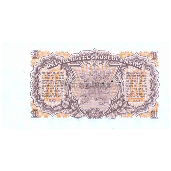 CZECHOSLOVAKIA1 KORUNA 1953 P-78b UNC - SPECIMEN