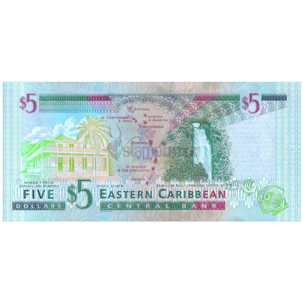 MONTSERRAT - EAST CARIBBEAN STATES5 DOLLARS 2003 P-42m UNC