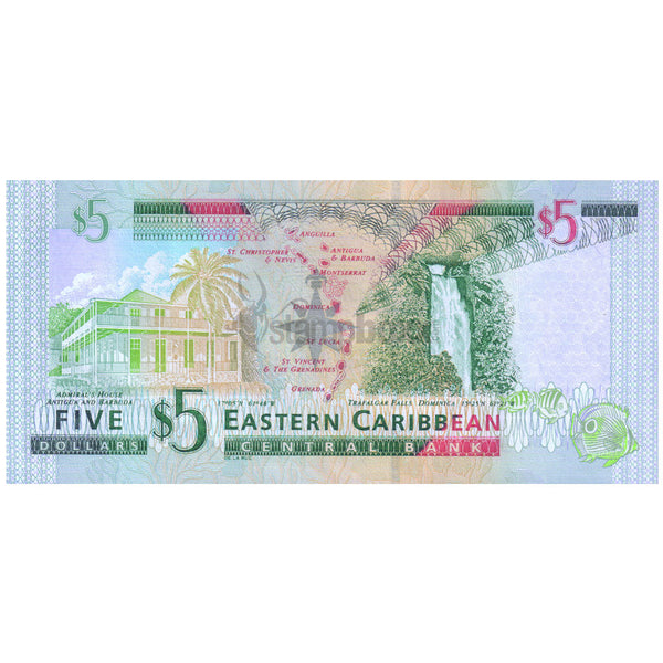 ST.VINCENT - EAST CARIBBEAN STATES5 DOLLARS 2003 P-42v UNC
