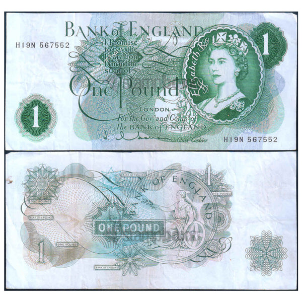 ENGLAND 1 POUND 1960-77 P-374c USED