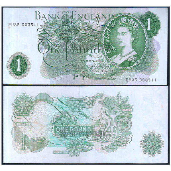 ENGLAND 1 POUND 1960-77 P-374g XF GRADE