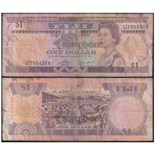 FIJI 1 DOLLAR 1980 P-76 USED GRADE
