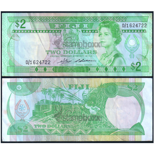 FIJI 2 DOLLARS 1983 P-82 VF GRADE