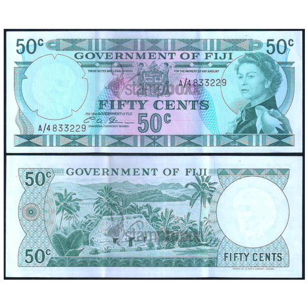 FIJI 50 CENTS 1971 P-64b XF GRADE