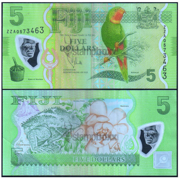 FIJI 5 DOLLARS 2012 P-115a ZZ REPLACEMNT USED POLYMER
