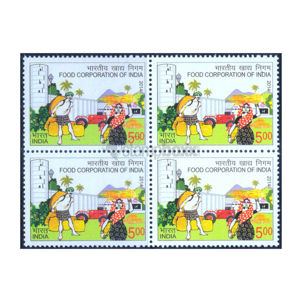 FOOD CORPORATION OF INDIA 2014 BLOCK OF 4 MNH