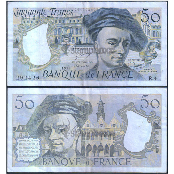FRANCE 50 FRANCS 1977 P-152 USED GRADE