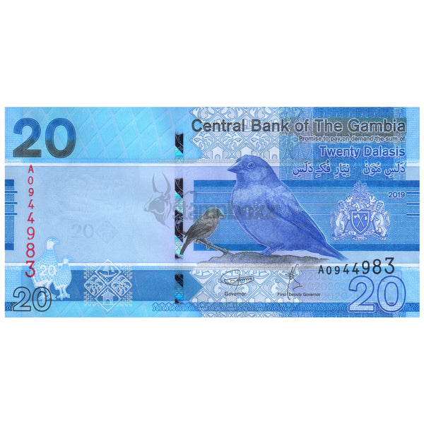GAMBIA 20 DALASIS 2019 P-39 UNC
