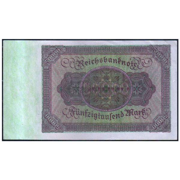 GERMANY 50000 MARKS 1922 P-80 USED - LARGE SIZE