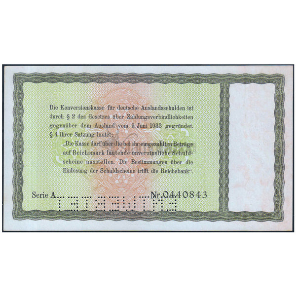 GERMANY 5 REICHMARKS 1933 P-199 UNC SPECIMEN