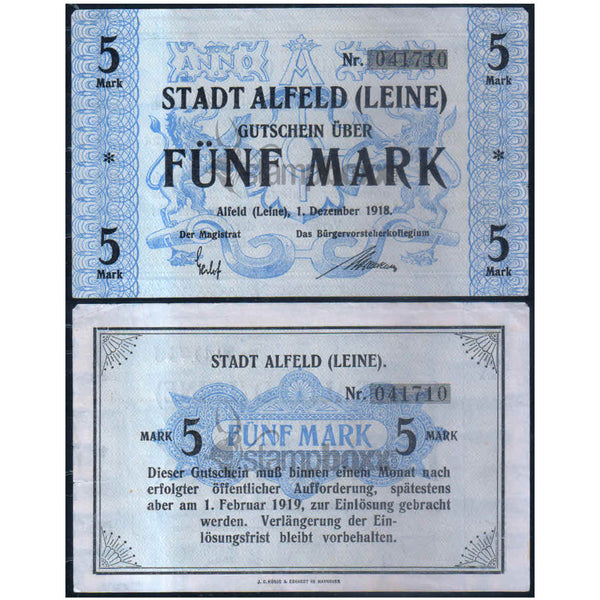 GERMANY NOTEGELT 5 x 2, 10 & 25 MARKS 4 NOTES XF