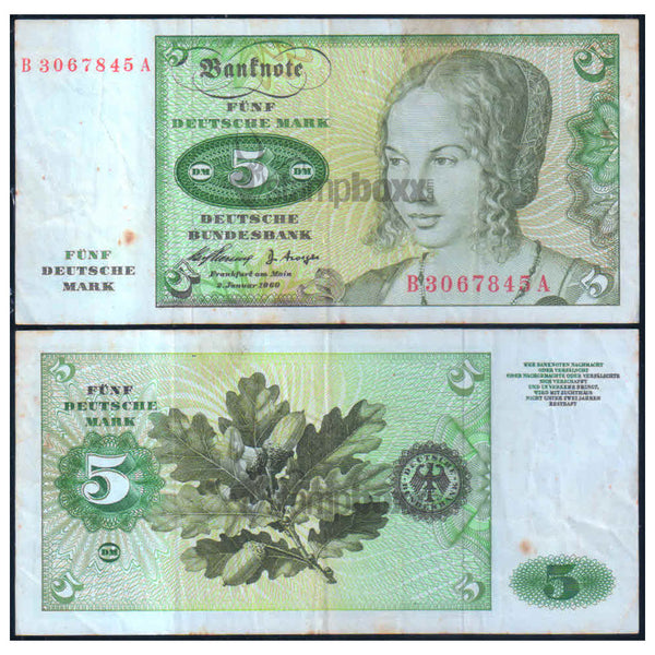 GERMAN FEDERAL REPUBLIC 5 MARK 1971 P-30 USED