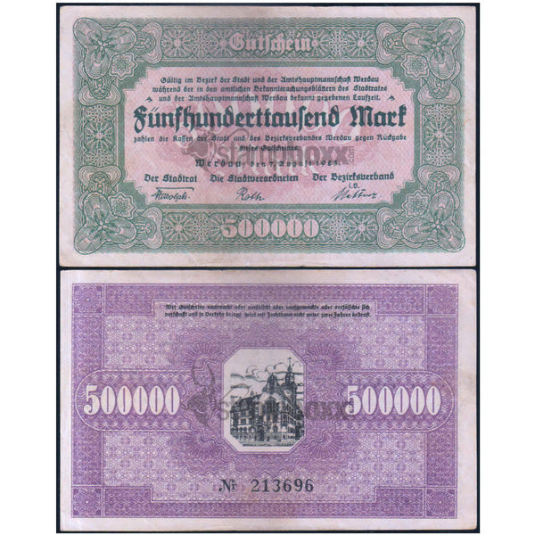 GERMANY - NOTEGELT 500000 MARKS 1923 XF++