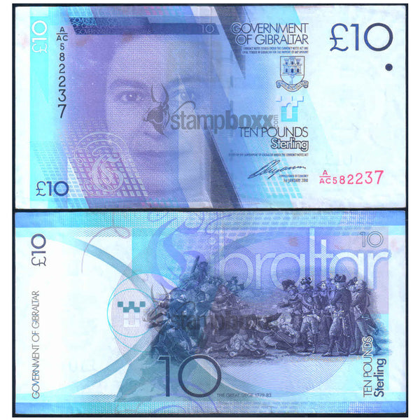 GIBRALTAR 10 POUNDS 2010 P-36 USED