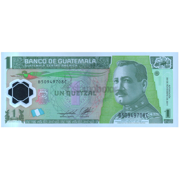 GUATEMALA 1 QUETZAL 2011 P-115b UNC POLYMER