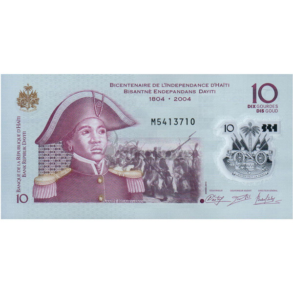 HAITI 10 GOURDES 2013 P-279 POLYMER UNC