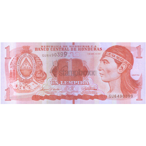 HONDURAS 1 LEMPIRA 2022 P-96 UNC