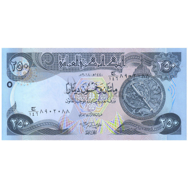 IRAQ 250 DINARS 2018 P-97b UNC