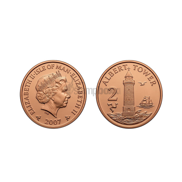 ISLE OF MAN 2 PENCE 2004-2016 KM#1254 UNC