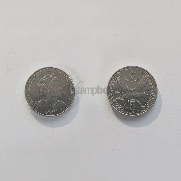 ISLE OF MAN 5 PENCE 2017-2021 KM#1580 aUNC