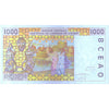 BENIN - WEST AFRICAN STATES 1000 FRANCS 2003 P-211B UNC