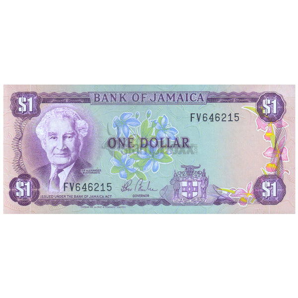 JAMAICA 1 DOLLAR 1986 P-64b UNC