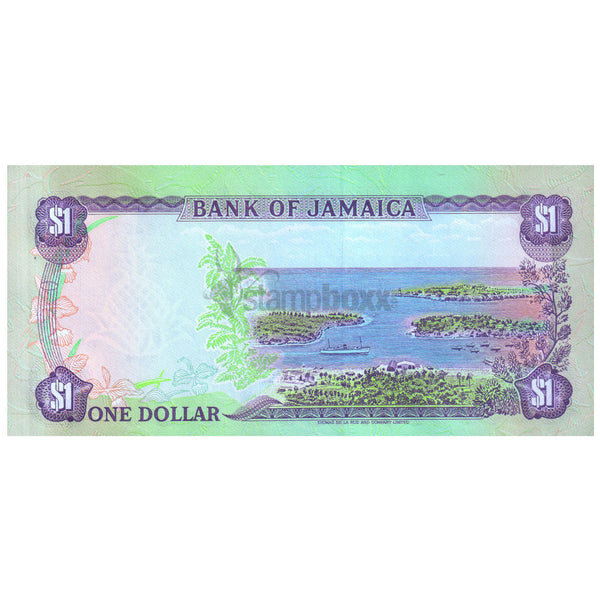 JAMAICA 1 DOLLAR 1986 P-64b UNC