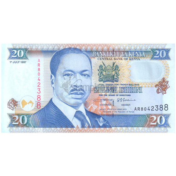 KENYA 20 SHILLINGS 1996 P-35a UNC