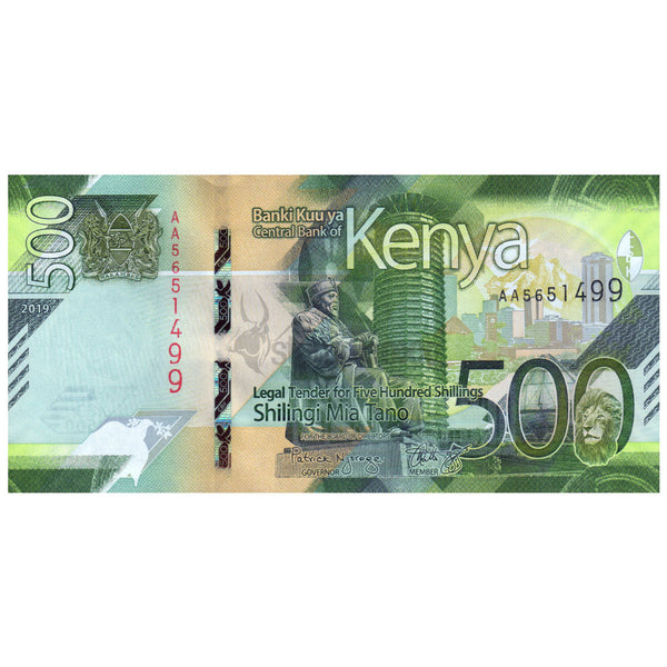 KENYA 500 SHILLINGS 2019 P-55 UNC