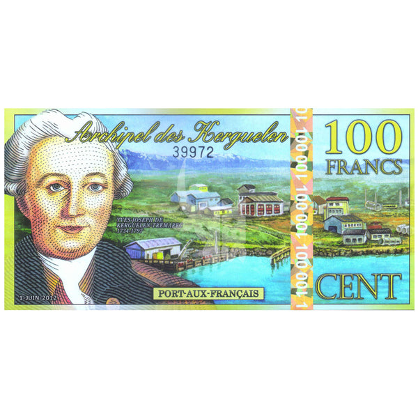 KERGUELEN ISLANDS 100 FRANCS 2012 UNC POLYMER - PRIVATE