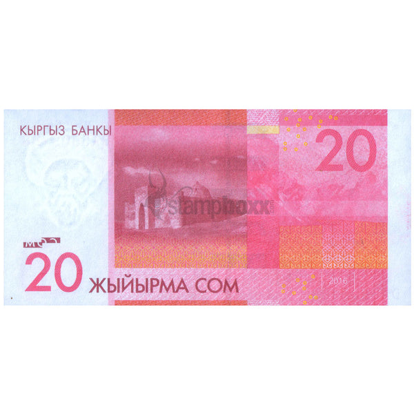 KYRGYZSTAN 20 SOM 2009 P-24a UNC