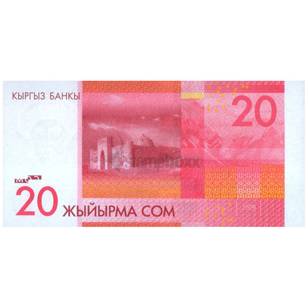 KYRGYZSTAN 20 SOM 2009 P-24a UNC