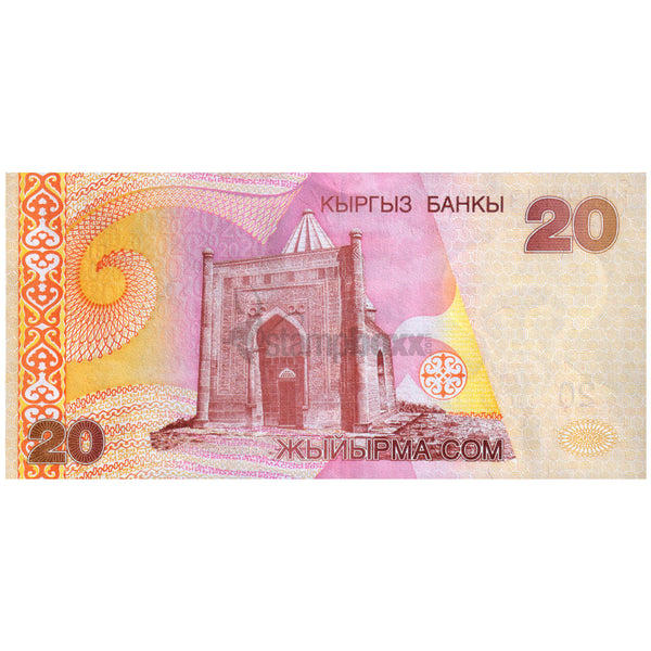 KYRGYZSTAN 20 SOM 2002 P-19 UNC