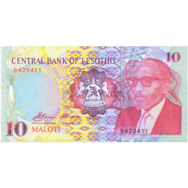 LESOTHO 10 MALOTI 1990 P- 11 UNC