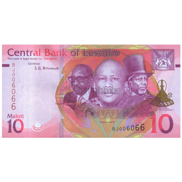LESOTHO 10 MALOTI 2021 P-26 UNC