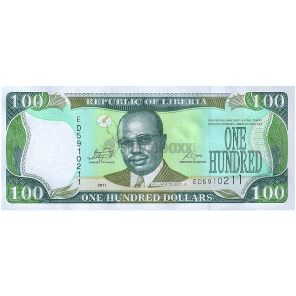 LIBERIA 100 DOLLARS 2011 P-30f UNC