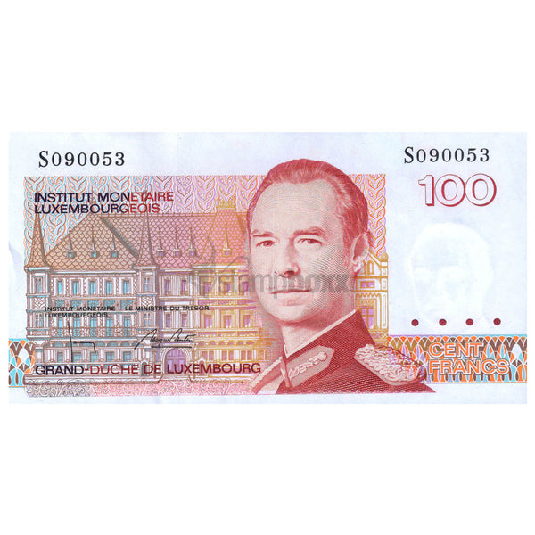 LUXEMBOURG 100 FRANCS 1986 P-58 UNC